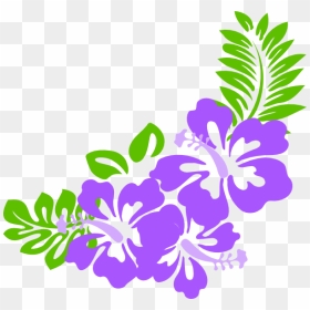 Hibiscus Clip Art - Free Clip Art Borders Tropical, HD Png Download - hawaiian flower png