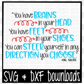 Dr Seuss Svg * Dr Seuss * Brains * Direction * Seuss - Dr Seuss Svg Files Free, HD Png Download - dr seuss png