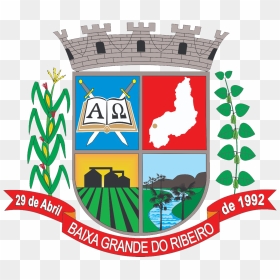 Brasão De Baixa Grande Do Ribeiro Pi - Bandeira Baixa Grande Do Ribeiro Piaui, HD Png Download - pi png