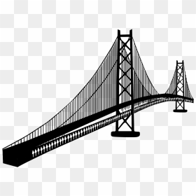 Clip Art Black And White Stock Golden Gate Bridge Clipart - Golden Gate Bridge Silhouette Png, Transparent Png - golden gate bridge png