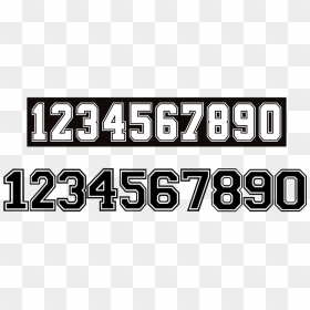 Black And White Numbers Clipart, HD Png Download - number png