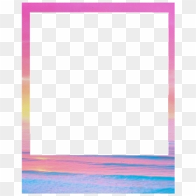 Borde Tumblr Marco Colours Polaroid Beach Playa Palommz - Lilac, HD Png Download - polaroid picture png