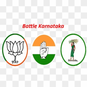 Battle-karnataka - Bjp And Congress Logo, HD Png Download - bjp symbol png