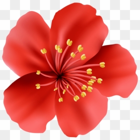 Free Png Download Red Flower Png Images Background - Red Flower Clipart, Transparent Png - hawaiian flower png