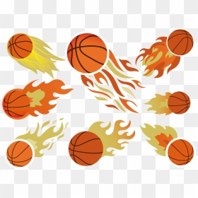 Southeastern Mens Flame Clip Art Vector Speeding - Basketball On Fire Clipart, HD Png Download - fire vector png