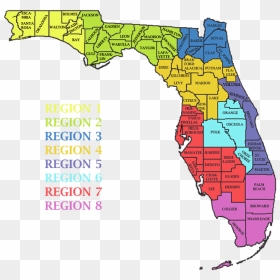 Florida Map Regions - Regional Map Of Florida Regions, HD Png Download - florida map png