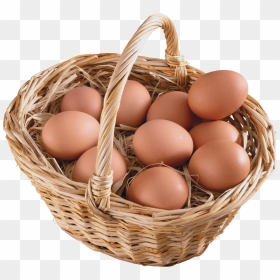 Basket Full Of Eggs - Eggs In Basket Png, Transparent Png - basket png