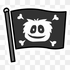 Club Penguin Rewritten Wiki - Pirate Flag Pin Club Penguin, HD Png Download - pirate flag png