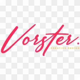 Vorster Logo Pink - Calligraphy, HD Png Download - creative design png