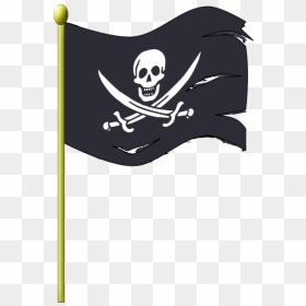 Tattered Pirate Flag - Pirate Flag, HD Png Download - pirate flag png