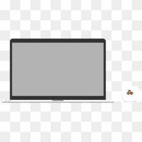 Laptop And Coffee Cup Clip Arts - Flat Panel Display, HD Png Download - laptop icon png