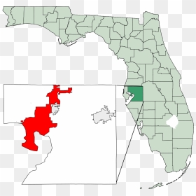 Map Of Florida, HD Png Download - florida map png