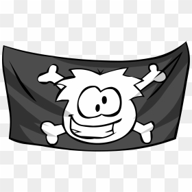 Jolly Roger Flag Clipart - Club Penguin Flag Png, Transparent Png - pirate flag png