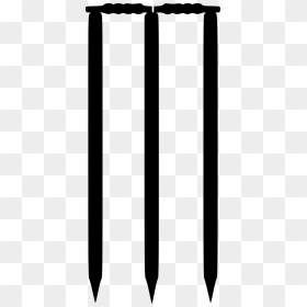 Stumps Cricket Equipment Bails - Black Cricket Stumps Png, Transparent Png - cricket stump png