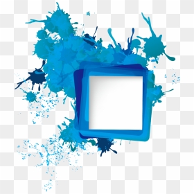 Frames Frame Border Borders Paintsplatter Splatter - Aesthetic Blue Smoke Background, HD Png Download - photo frame borders png