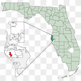 Map Indian Shores Florida, HD Png Download - florida map png
