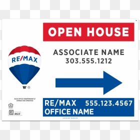 Open House Banner Png - Remax Open House Signs, Transparent Png - open house png