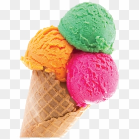 Download Ice Cream Cone Transparent Background - Cone Ice Cream Scoops, HD Png Download - ice creams png