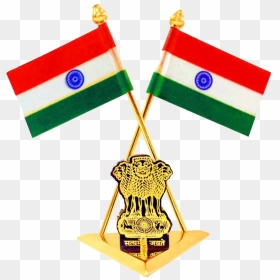 India Flag With National Emblem - India Flag Image Download, HD Png Download - indian flag design png