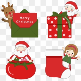 Transparent Santa Claus Christmas Ornament Gift Christmas - 산타 클로스 선물 보따리, HD Png Download - merry christmas decoration png