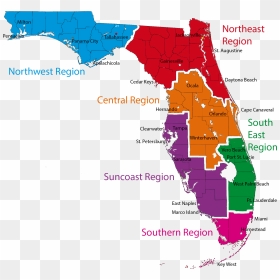 Florida-map - Florida Juvenile Probation Office, HD Png Download - florida map png