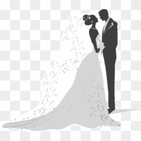 Transparent Bride Silhouette Png - Bride And Groom Silhouette, Png Download - wedding color clipart indian png
