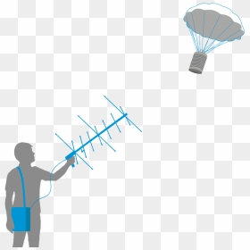 Parachuting, HD Png Download - radio waves png