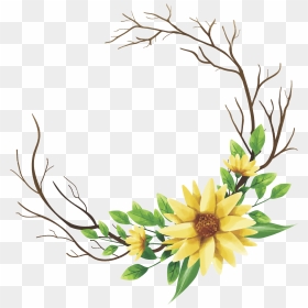 Transparent Yellow Flower Frame, HD Png Download - flower bokeh images png