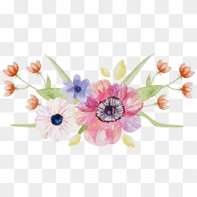 Fresh And Elegant Floral Watercolor Number - Flower Elegant Watercolor Png, Transparent Png - number png