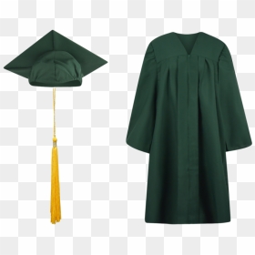 Graduation Gown Png - Graduation Dark Green Hat, Transparent Png - degree cap png