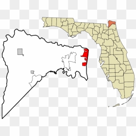 Nassau County Florida Incorporated And Unincorporated - Nassau County Florida, HD Png Download - florida map png