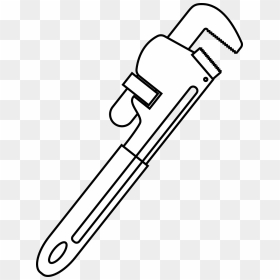 Pipe Wrench Tool Drawing, HD Png Download - spanner png