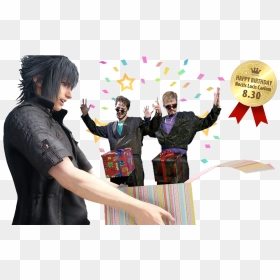 Step 1 Cut A Hole In The Box , Png Download - Lightning And Noctis Final Fantasy, Transparent Png - noctis png