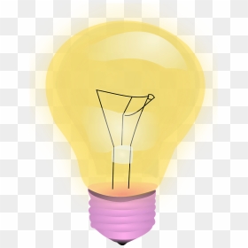 Light Bulb Clipart - Incandescent Light Bulb, HD Png Download - glowing bulb png