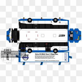 Coach Drawing Bus Volvo - 3d Cars Paper Models Free Download, HD Png Download - volvo bus images png