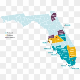 Service Area Map Of Florida - Atlas, HD Png Download - florida map png