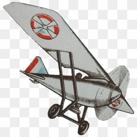 Drawing Airplane Flying - 1920s Plane Drawing Easy, HD Png Download - flying aeroplane png