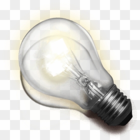 Incandescent Light Bulb, HD Png Download - glowing bulb png