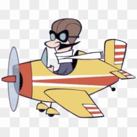 Cartoon Flying Airplane Png , Png Download - Fly A Plane Cartoon, Transparent Png - flying aeroplane png