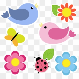 Bird Background Clipart Png Free Download Birds Butterfly - Flowers And Butterflies Clipart, Transparent Png - colorful flying birds png
