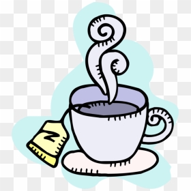 Vector Illustration Of Hot Cup Of Tea In Teacup With - Xicara De Chá Png, Transparent Png - hot tea cup png