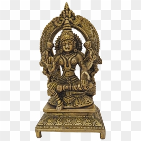 Brass Goddess Lakshmi Statue, 3 X 8 Inch, Vgo Cart,3x8inch,handmade - Statue, HD Png Download - lord lakshmi png