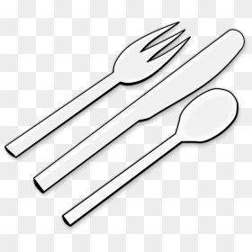 Black Clipart Cutlery Image Library Free Cutlery Cliparts, - Plastic Fork Clipart, HD Png Download - crockery png