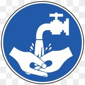 Washing Hands Symbol Wash Your Hands Label J6573 Safetysign - Hand Wash Logo Png, Transparent Png - hand symbol png