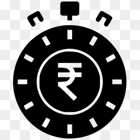 Time Management Indian Rupee Clock Deadline Performance - Galaxy Watch Active Watch Face, HD Png Download - indian rupees symbol png