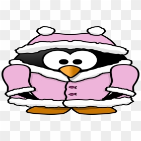 Bird Clothes Cartoon Clipart , Png Download - Penguin Wearing A Coat, Transparent Png - flying cloth png