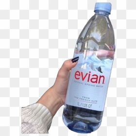 #evian #water #bottle #waterbottle #evianwater #evianbottle - Evian Water Bottle Sizes, HD Png Download - drinking water background png