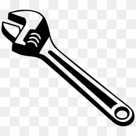 Crescent Wrench Drawing - Herramienta Blanco Y Negro, HD Png Download - spanner png