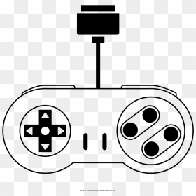 Super Nintendo Controller Coloring Page - Vector Controle Super Nintendo, HD Png Download - nes controller png