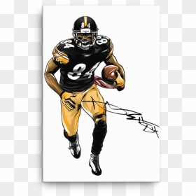 Antonio Brown Driving It Down Signature Art Canvas - Player, HD Png Download - antonio brown png